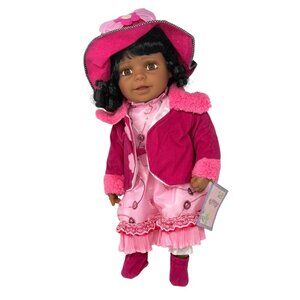 Vtg Cathay Collection Lmt Ed Black African American 22" Vinyl Doll Beautiful NEW